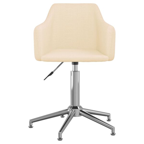 vidaXL Chaises pivotantes &agrave; manger lot de 4 Cr&egrave;me Tissu