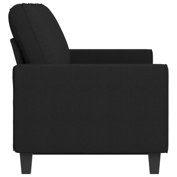 vidaXL Canap&eacute; &agrave; 3 places Noir 180 cm Tissu
