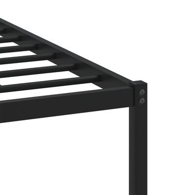 vidaXL Cadre de lit en métal sans matelas chêne fumé 160x200 cm