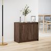 vidaXL Buffet avec LED ch&ecirc;ne marron 72x34x61 cm bois d'ing&eacute;nierie
