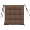 vidaXL Coussins de si&egrave;ge 4 pcs Marron 40 x 40 x 6 cm tissu