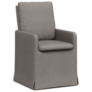 vidaXL Chaises de salle &agrave; manger 2 pc tissu Taupe 57 x 67 x 98 cm