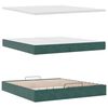vidaXL Cadre de lit ottoman avec matelas vert fonc&eacute; 200x200 cm velours