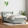 vidaXL Sommier &agrave; lattes de lit et matelas gris clair 100x220cm velours