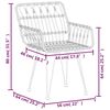 vidaXL Chaises de jardin lot de 2 accoudoir 56x64x80 cm R&eacute;sine tress&eacute;e