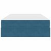 vidaXL Lit avec rangement et matelas Bleu fonc&eacute; 120 x 200 cm Velours