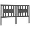 vidaXL T&ecirc;te de lit Gris 186x4x100 cm Bois massif de pin