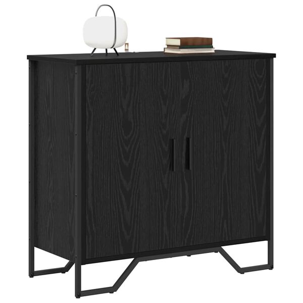 vidaXL Buffet Ch&ecirc;ne noir 78 x 35 x 74,5 cm