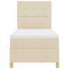 vidaXL Lit &agrave; ressorts avec matelas Cr&egrave;me 80 x 200 cm tissu
