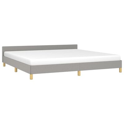 vidaXL Cadre de lit sans matelas gris clair 200x200 cm tissu