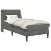 vidaXL Cadre de lit avec matelas Gris fonc&eacute; 90 x 190 cm Velours
