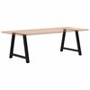 vidaXL Pieds de table &agrave; manger en forme de A, 2 pi&egrave;ces, noir, 90 x (72-73) cm, acier