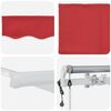 vidaXL Auvent R&eacute;tractable Rouge 400 &times; 300 cm tissu