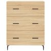 vidaXL Buffet haut Ch&ecirc;ne sonoma 69,5x34x180 cm Bois d'ing&eacute;nierie