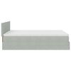 vidaXL Cadre de lit ottoman et matelas gris clair 140x190 velours
