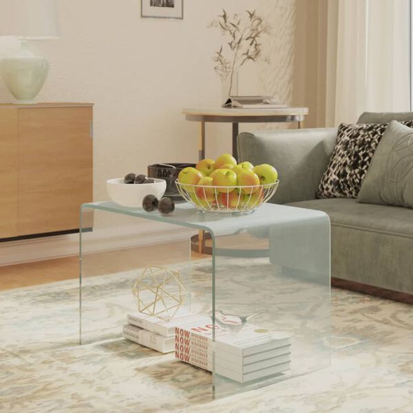 vidaXL Table d'appoint 40x40x60 cm Verre tremp&eacute;