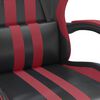 vidaXL Chaise de jeu Noir et rouge bordeaux Similicuir