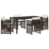 vidaXL Ensemble de salle &agrave; manger pour jardin 5 pcs Marron
