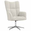 vidaXL Chaise de relaxation Blanc cr&egrave;me Velours