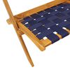 vidaXL Chaises pliables de jardin lot de 2 avec table bleu fonc&eacute; bois