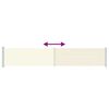 vidaXL Auvent latéral rétractable de patio 117x600 cm Crème