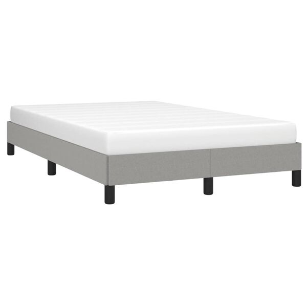 vidaXL Cadre de lit sans matelas gris clair 120x200 cm tissu