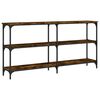 vidaXL Table console ch&ecirc;ne fum&eacute; 150x29x75 cm bois d'ing&eacute;nierie