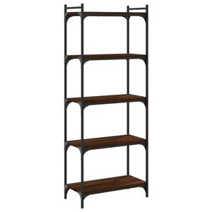 vidaXL Biblioth&egrave;que 5 niveaux ch&ecirc;ne marron 60x30x154cm bois ing&eacute;nierie
