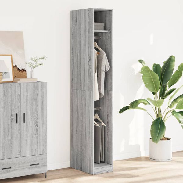 vidaXL Garde-robe sonoma gris 30x50x200 cm bois d'ingénierie