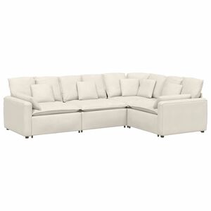 vidaXL Canap&eacute; modulaire avec coussins en velours gris fonc&eacute;