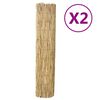 vidaXL Cl&ocirc;tures en roseau 2 pcs 150x500 cm