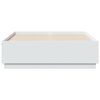 vidaXL Cadre de lit avec LED sans matelas blanc 140x190 cm