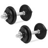 vidaXL Ensemble d'halt&egrave;res 14 pcs 20 kg Fonte