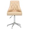 vidaXL Chaise pivotante de bureau Cr&egrave;me Tissu