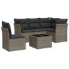 vidaXL Salon de jardin 6 pcs avec coussins gris r&eacute;sine tress&eacute;e