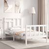 vidaXL Cadre de lit sans matelas blanc bois de pin massif