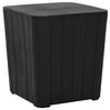 vidaXL Table de jardin avec couvercle amovible noir polypropyl&egrave;ne