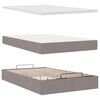 vidaXL Cadre de lit ottoman avec matelas taupe 120x200 cm tissu