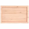vidaXL Comptoir de salle de bain 80x50x(2-6) cm bois massif non trait&eacute;