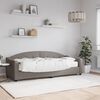 vidaXL Lit de jour avec matelas taupe 80x200 cm tissu