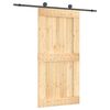 vidaXL Porte coulissante Naturel et noir 100 x 210 cm