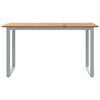 vidaXL Table de Jardin Gris 140 x 80 x 75 cm Bois d'Acacia Massif