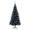 vidaXL Sapin de No&euml;l avec 300 LED avec support Noir 180 cm PVC