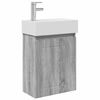vidaXL Meuble de salle de bain avec robinet Sonoma gris