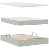 vidaXL Lit avec rangement et matelas Gris clair 140 x 200 cm Velours