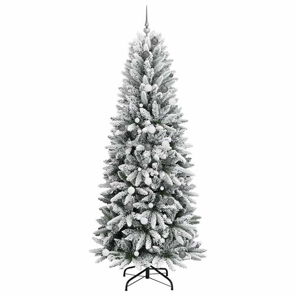 vidaXL Sapin de No&euml;l artificiel avec 300 LED avec support Blanc 240 cm
