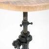 LABEL51 Table d'appoint tabouret 32x32x48-65 cm Bois/Noir