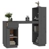 vidaXL Bureau Gris 110x53x117 cm Bois massif de pin