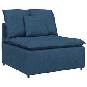 vidaXL Module central de canap&eacute; modulable avec coussins bleus 100 cm