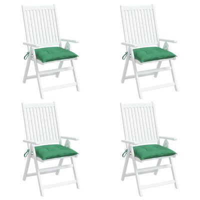 vidaXL Coussins de chaise lot de 4 40x40x7 cm tissu oxford vert